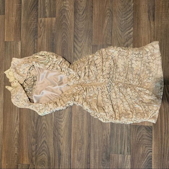 High Neck Lace Backless Dress - Picture 3 of 5